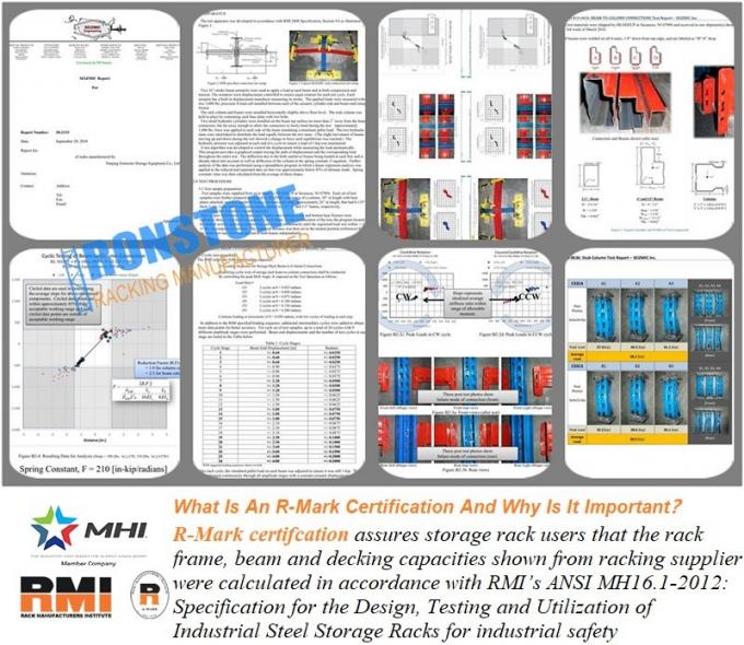 RMI/AS4084 a certifié le système résistant de défilement ligne par ligne de palette pour la solution industrielle de stockage