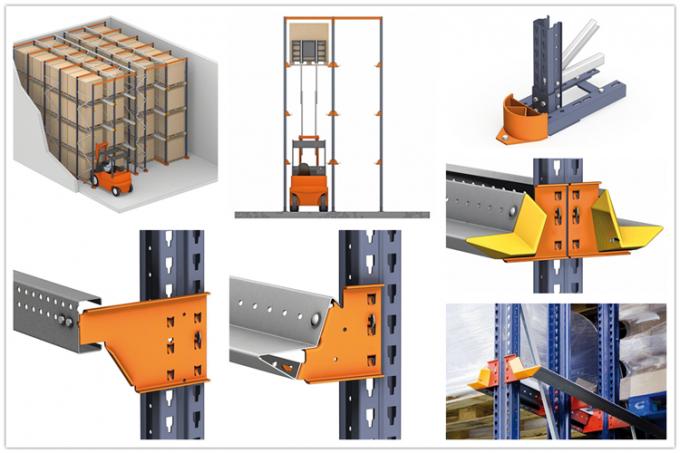 Système drive-in en acier de haute qualité de support de stockage de palette d'entrepôt industriel
