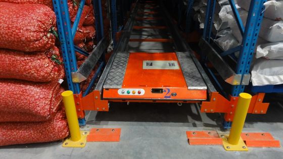 Système par radio de défilement ligne par ligne de palette de navette automatisé par entrepôt de rendement élevé